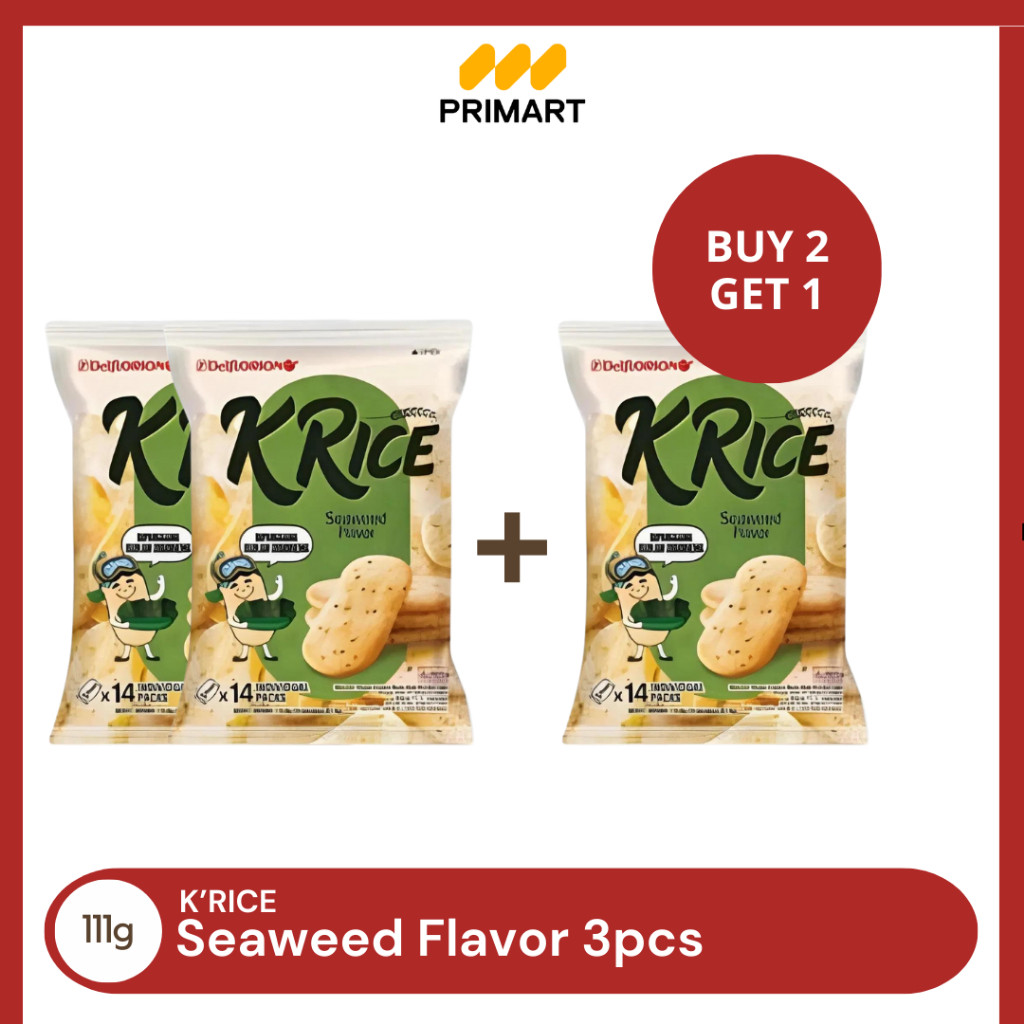 

Csp - Delfi Orion K'rice Seaweed Flavor Crackers 111gr Buy 2 Get 1