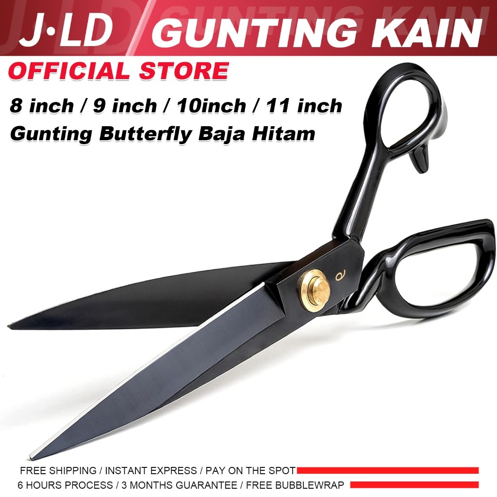 

D Gunting Bahan Ain Butterfly Baja Hitam 811 Gunting Potong Bahan Ain Tajam