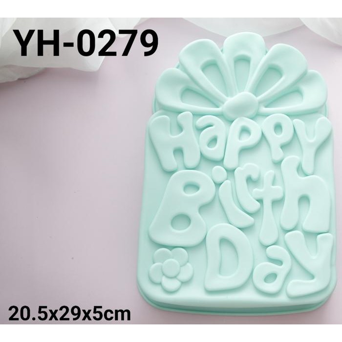 YH-0279 Loyang silikon loyang pudding cetakan puding happy birthday