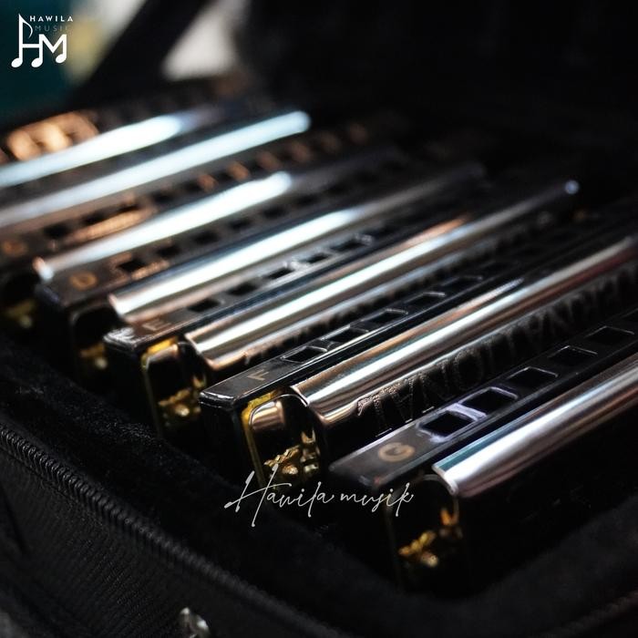 Harmonika Set 7 Key A To G Hohner Bluesband Harmonika Set With Case