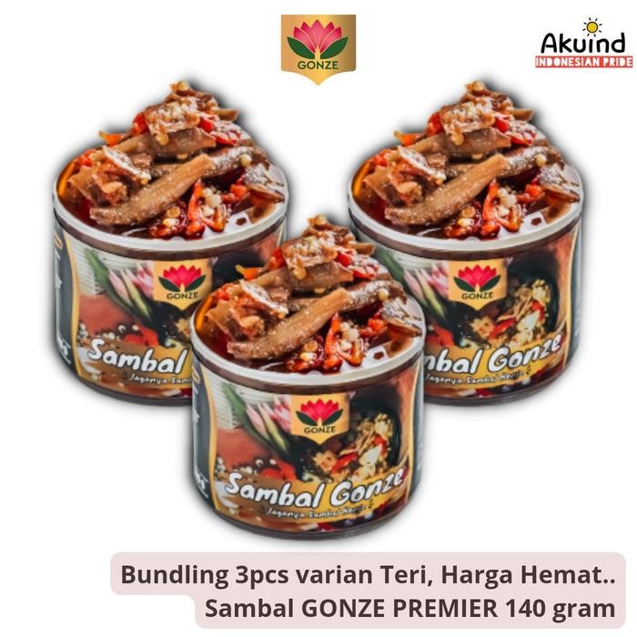 

HEMAT Gonze Sambal Kecombrang Teri 3pcs Premier 140gram