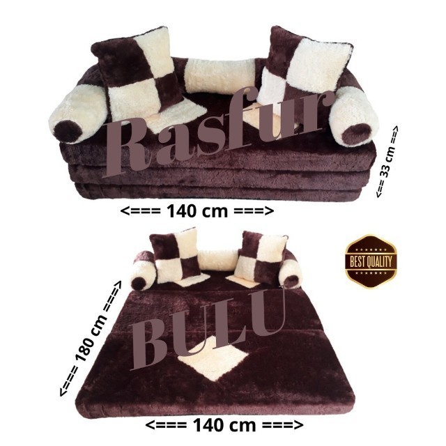 Retrorent Sofa Bed Kasur Lipat Bulu Rasfur Karakter Anak Doraemon Beruang Mickey Hellokitty