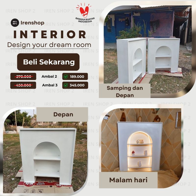 Rumahleha Rak Perapian Ala Korea Mini Rak Perapian Aesthetic