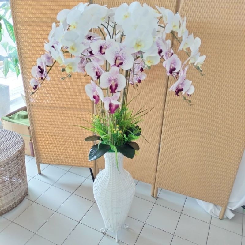 Rumahleha Bunga Anggrek Latex Sudut P Rtn Dekorasi Artificial Hiasan