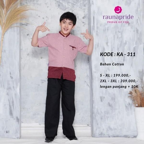 BEST SELLER RAUNA KA311 MAROON KOKO ANAK SET CELANA