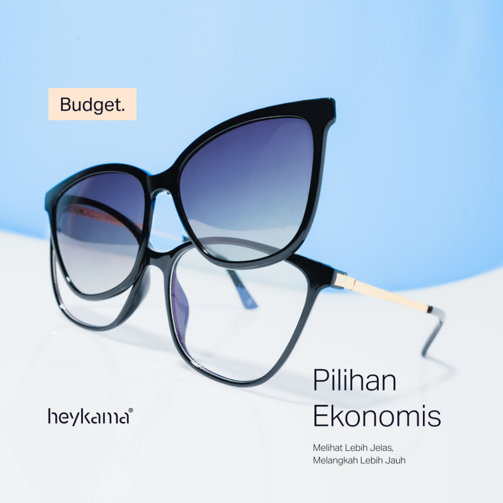 heykama - Frame Kacamata Clip On Inari - Kacamata Semi CatEye