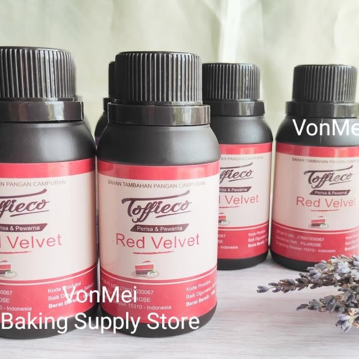 

JTTOP" TOFFIECO RED VELVET PASTE PERISA PASTA RED VELVET MERAH 100 GR WANGI