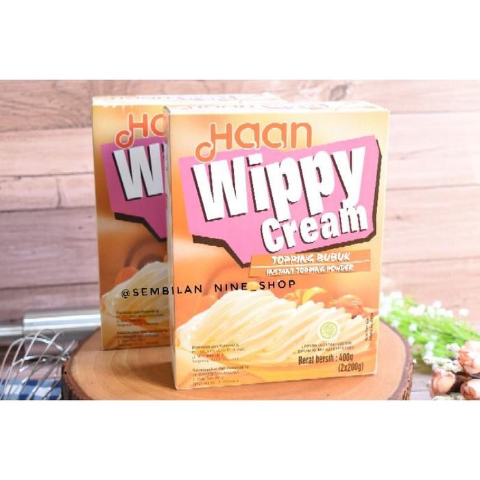 

JTTOP" HAAN WIPPY CREAM POWDER 400 GRAM TOPPING BUBUK WHIPPING CREAM INSTANT