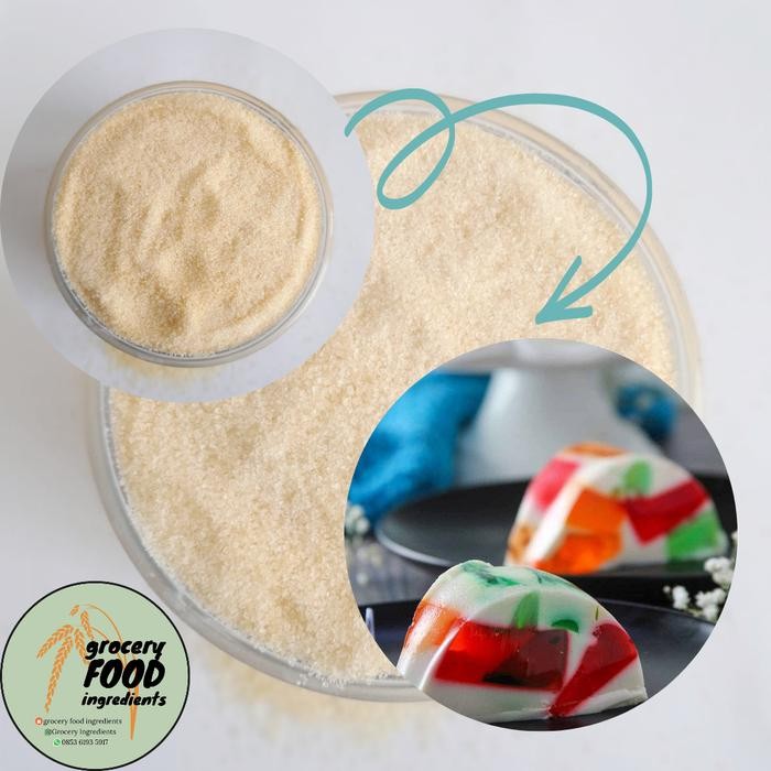 

JTTOP" GELATIN POWDER 500GRAM / GELATINE BUBUK MEREK GELITA - HALAL