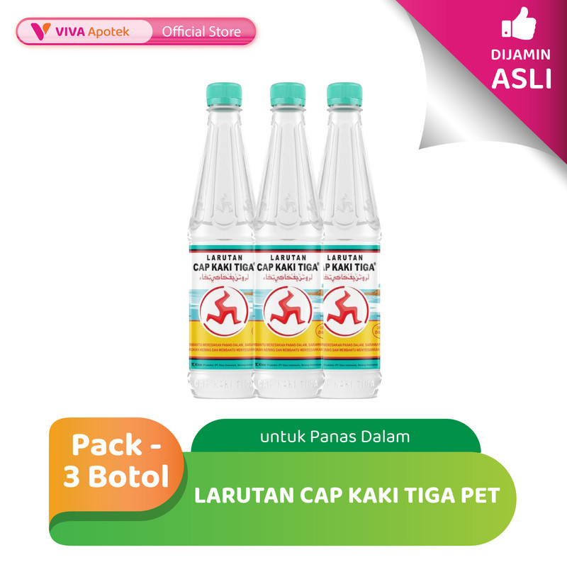 

Larutan Cap Kaki Tiga PET untuk Panas Dalam 350 ml (Pack - 3 Botol)
