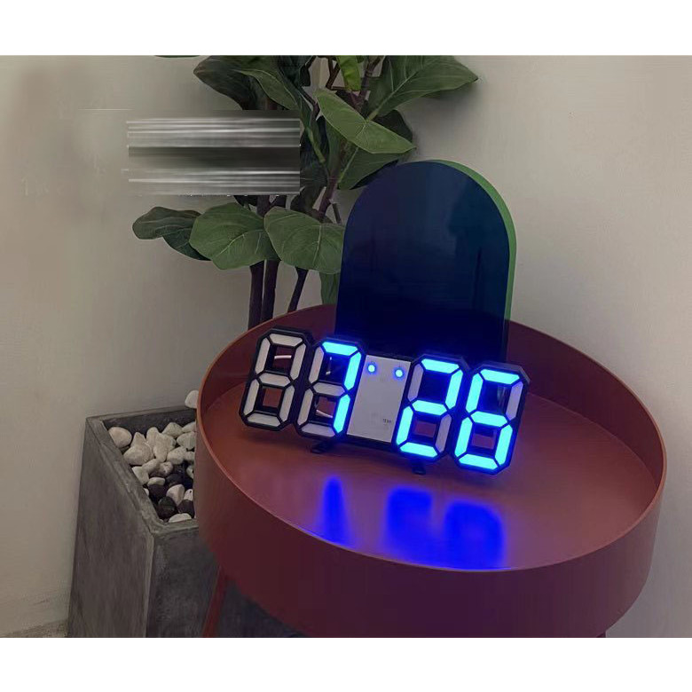 (Homelytouch () Jam Meja Led 3D/Jam 3D Digital Clock Led / Jam Digital Dinding Dekorasi Rumah / Jam