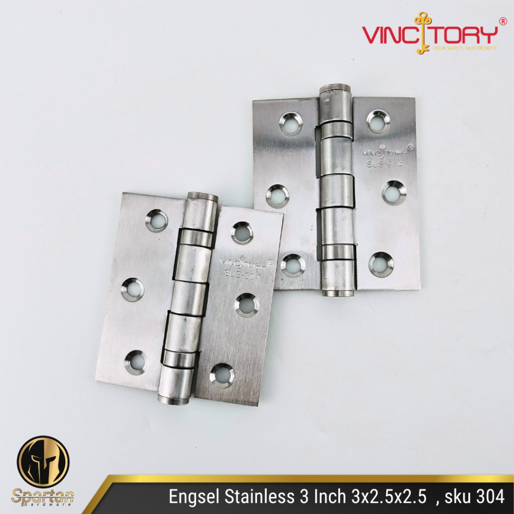 (Homelytouch Engsel Pintu Rumah Jendela Lemari Stainless 3 4 5 Inch Kupu Tarung Tebal Vincitory