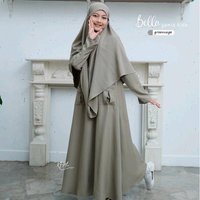 BEST SELLER Bella gamis set khimar kids by KFM gamis anak set bergo syar'i cadar Cantik