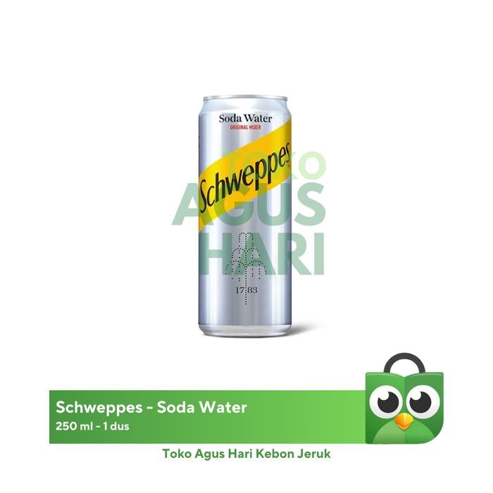 

SCHWEPPES TONIC WATER / SODA WATER, 1 dus isi 24 kaleng 330 ml