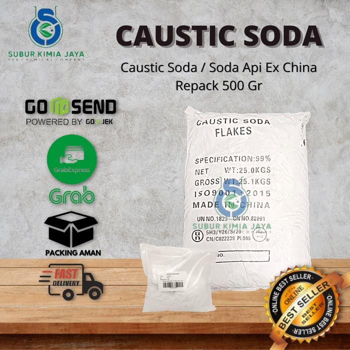 

Caustic Soda Ex China / Soda Api / NaOH / Natrium Hydroxide 500 Gr NC