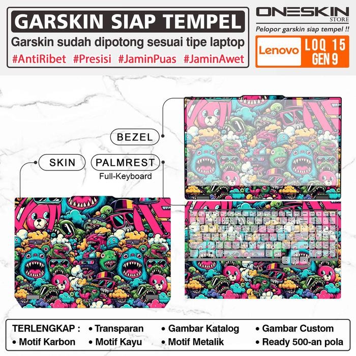 Garskin Sticker Laptop Skin Lenovo LOQ Gaming-15 15IRX9 15IAX9I Gen 9