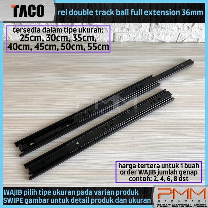 PREMIUM rel double track TACO rel laci ball bearing full extension metal