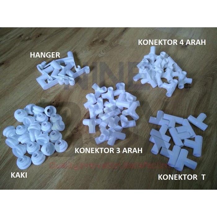 PREMIUM Siku konektor untuk rak sepatu cover / penyambung pipa rak sepatu