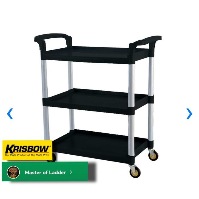 PREMIUM Krisbow Troli saji 3 tingkat roda troli resto troli cafe troli makanan