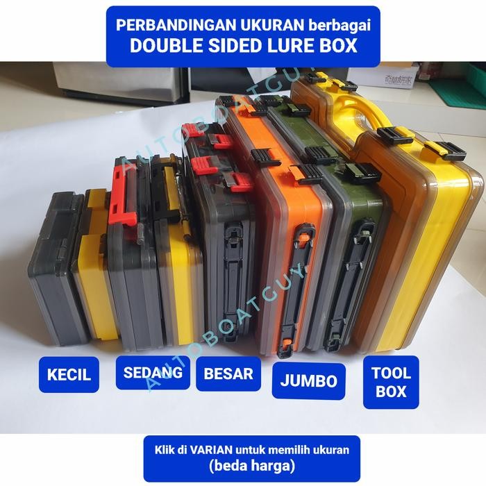 Double Side Lure Box Kotak Umpan Pancing Ikan Dua Sisi Plastik