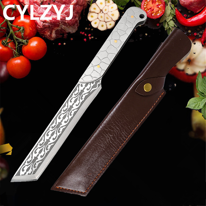 

Alat CYLZYJ Pisau Daging Stainless Steel 5Cr15Mov 33cm Butcher Knife - CL-33 Potong