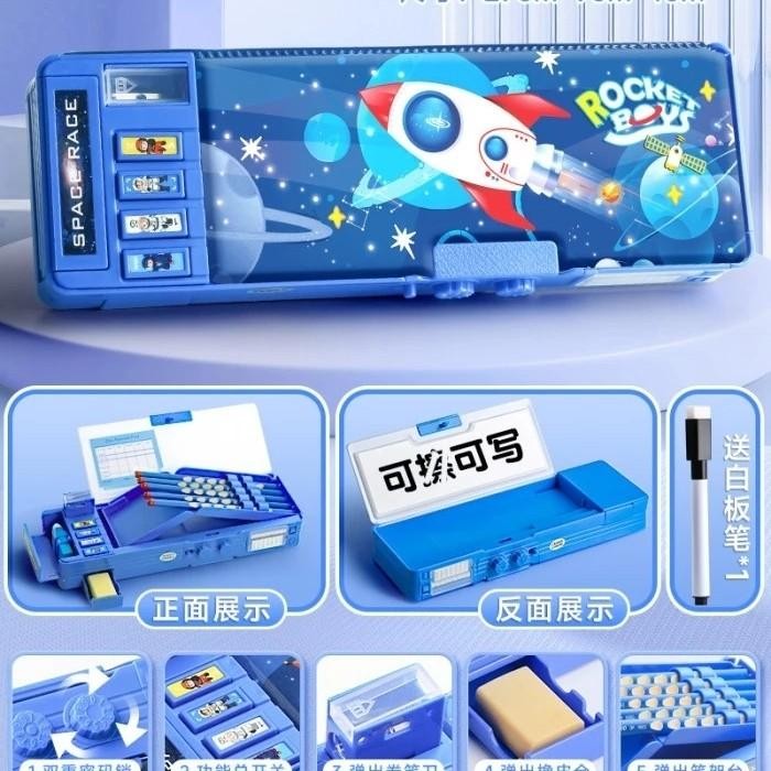 

Bricks - Tempat Pensil Password Karakter Astronot Rocket Kuromi Melody Cinnamoroll Multifungsi +
