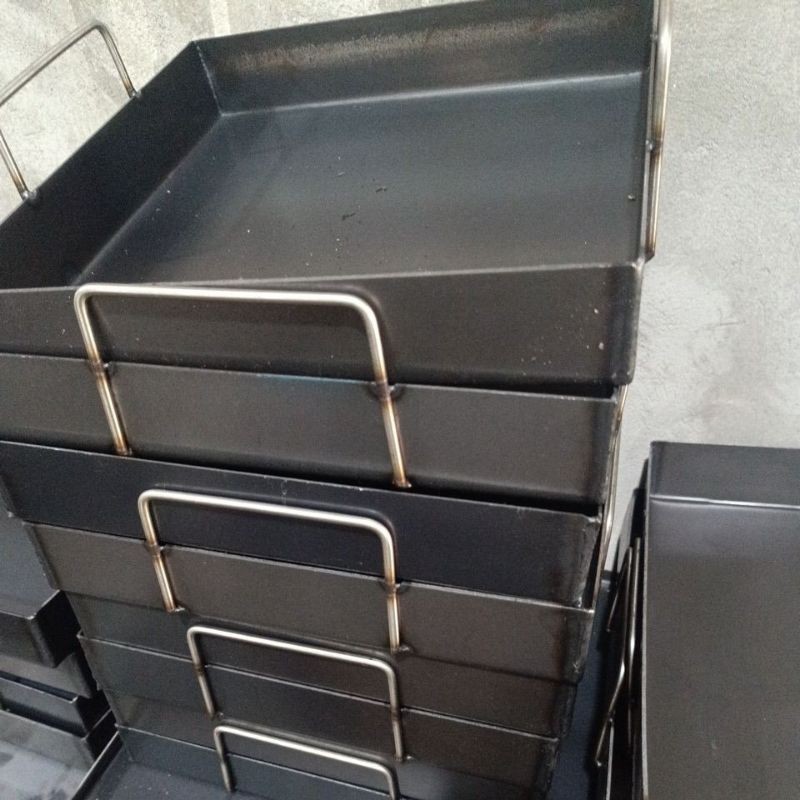 Wajan penggorengan donat kentang wajan kotak plat hitam gratis kaitan donat