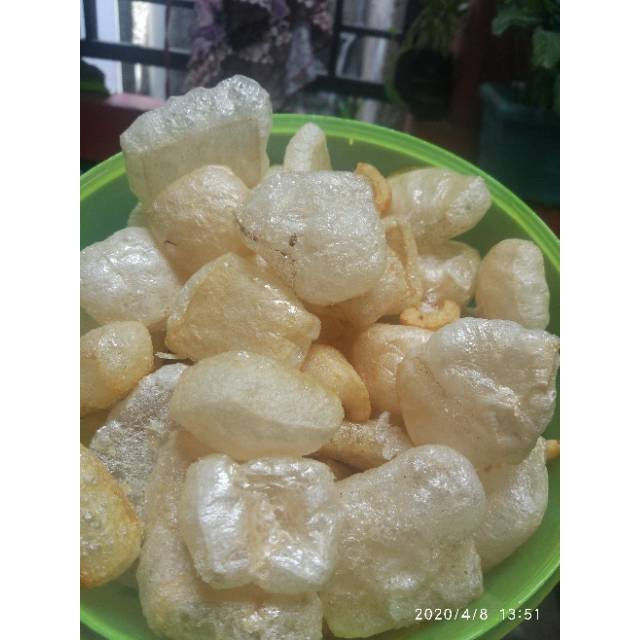 

Andrianbijaksana Kerupuk Kulit Sapi Mentah Dadu Kotak Krecek Jangek Dorokdok 100Gr 100 Persen Kulit