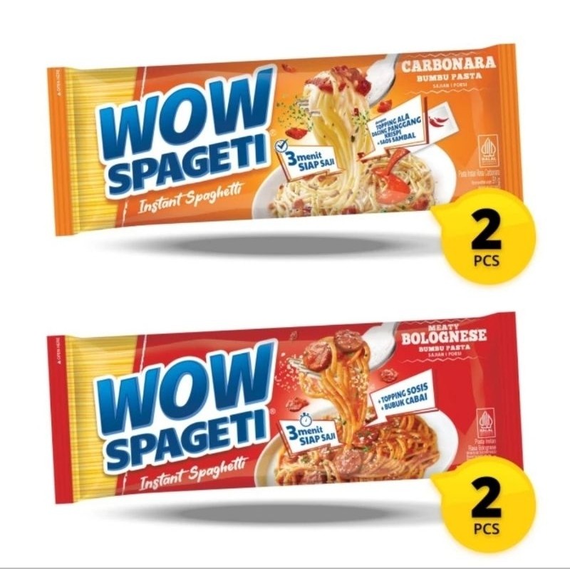 

Desyallshop Paket Wow Spageti Mix 4Pcs Carbonara Bolognese