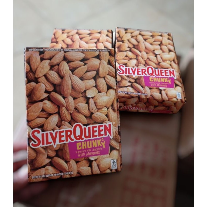 

Andrianbijaksana Silverqueenn Chunky Bar Mede Mini 26 Gram Kartonan (16 Box)