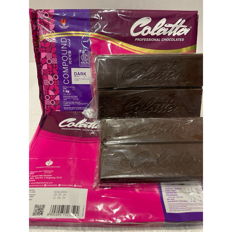 

Andrianbijaksana Colatta Professional Dark Chocolate Compound Repack 200Gr 400Gr 800Gr - Colatta
