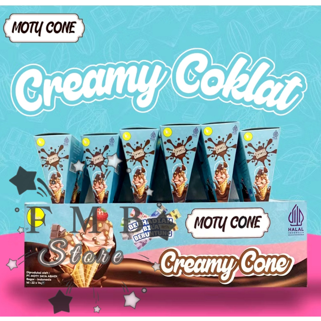 

Andrianbijaksana Halal Cokelat Creamy Cone 1 Pack Isi 22Pcs