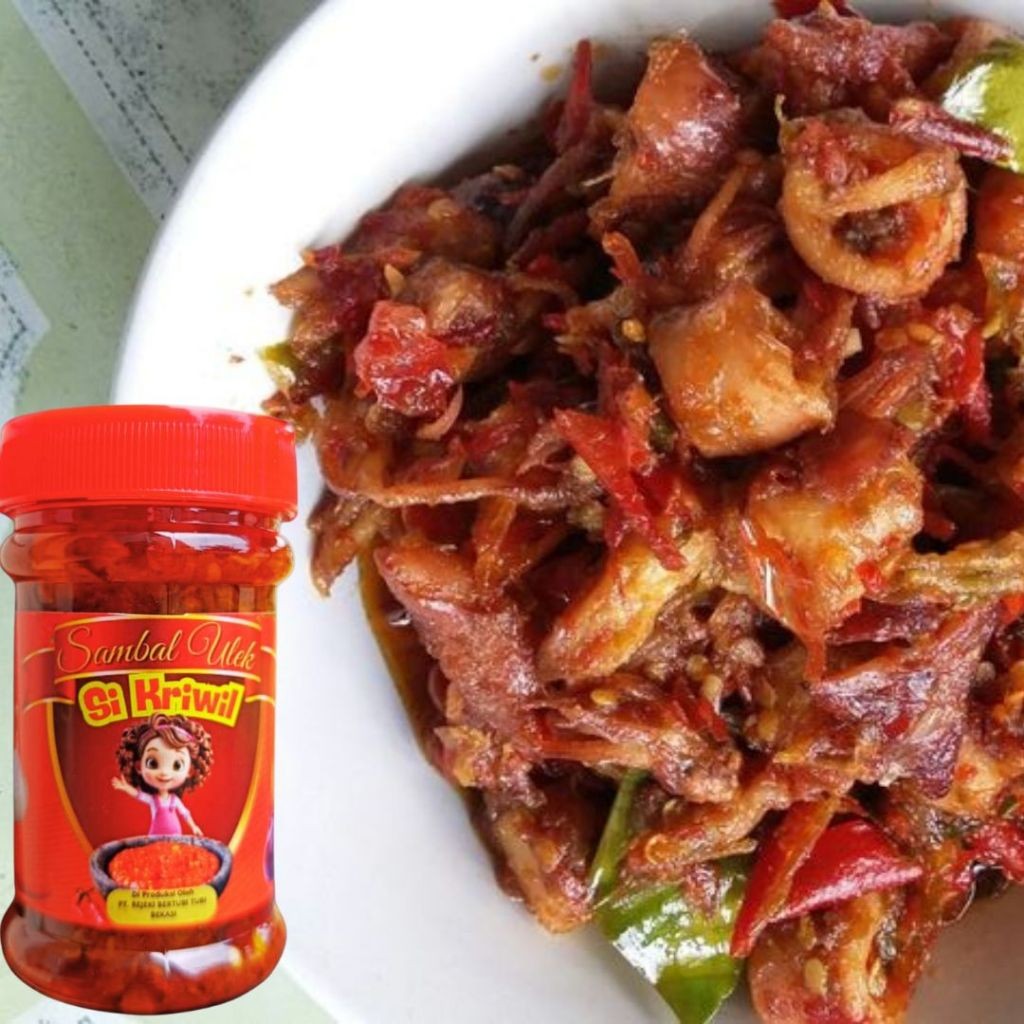 

Andrianbijaksana Sambal Cumi Melimpah Si Kriwil 150Gr Pedas Gurih, Cumi Asli Melimpah, Tanpa