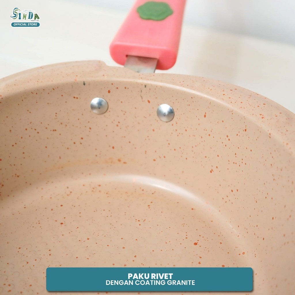 

Andrianbijaksana Sinda Panci Mpasi Cookware Full Set - Peralatan Panci Bayi Warna Pink/Blue Granite