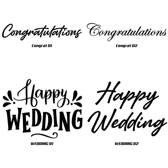 PREMIUM Sticker Happy Wedding, I love You, Happy Anniversary Balon Bobo PVC