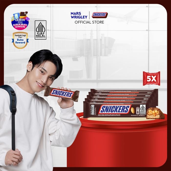 

Snickers Peanut Original 51Gr X5 - Cemilan - Coklat - Caramel