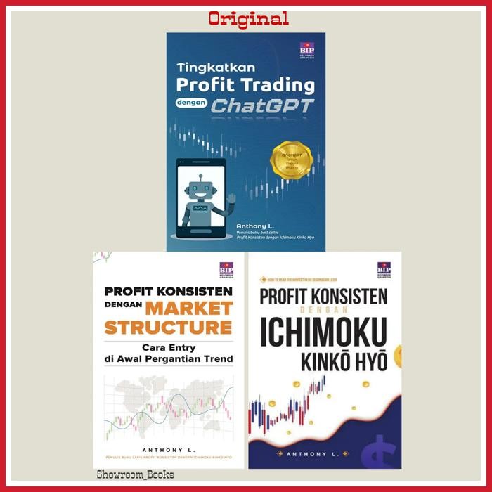 

PROMO PAKET 3 BUKU PROFIT KONSISTEN DENGAN ICHIMOKU KINKO HYO MARKET TRADING READY