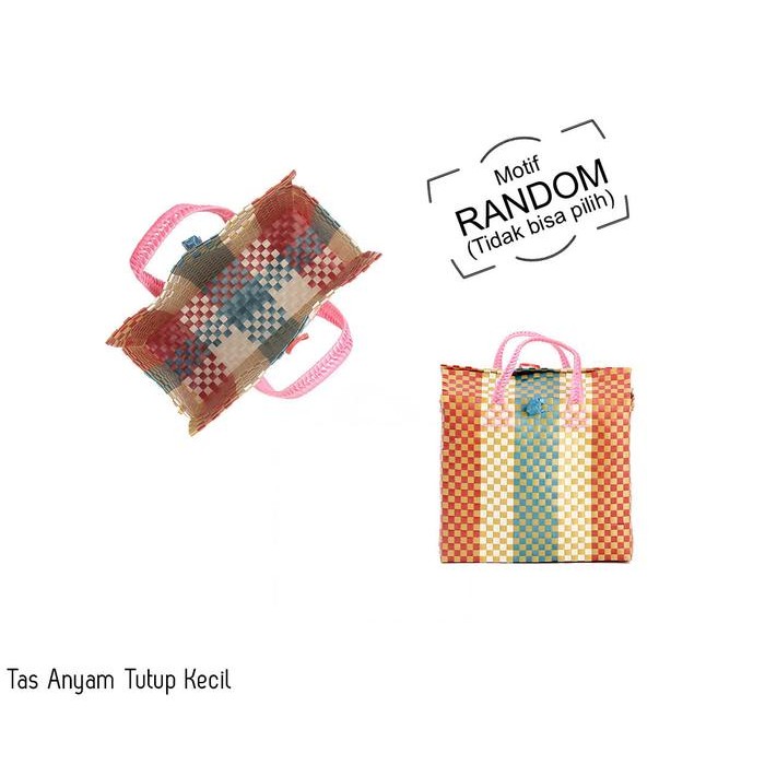 PREMIUM Tas Belanja Shoping Bag Tas Bag Tas Lipat Tas Anyam Tutup Kecil