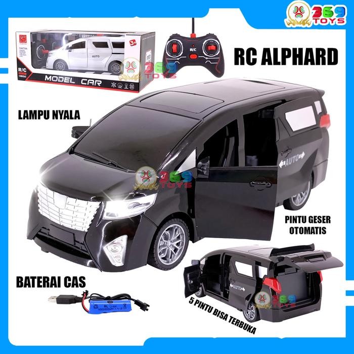 TERLARIS MOBIL RC ALPHARD PINTU OTOMATIS TUTUP BUKA BATERAI CHARGE READY