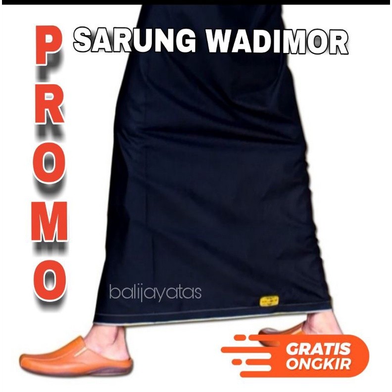 FLASH SALE SARUNG WADIMOR HITAM POLOS SARUNG WADIMOR HITAM GARIS SARUNG PRIA SARURUNG WADIMOR HITAM