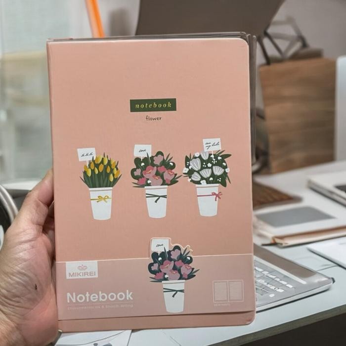 

Mikirei Flower Journal Hardcover Diary Note Book Planner A5 Ruled #Gratisongkir