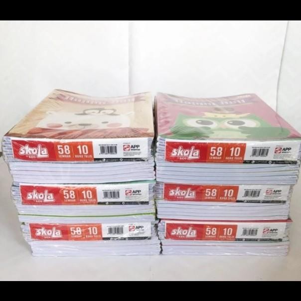 

Buku Tulis Skola 58 Lembar 1 Pack / 10 Pcs #Gratisongkir