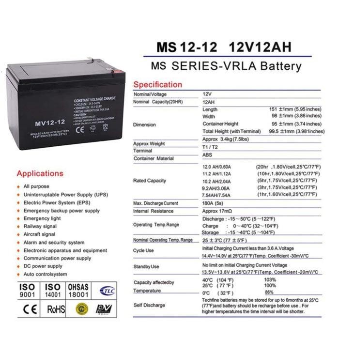 Little Bee Aki Genset 12V 20Ah Vrla Aki Kering Berkualitas 12V 20Ah Aki Sepeda Listrik Aki Sepeda