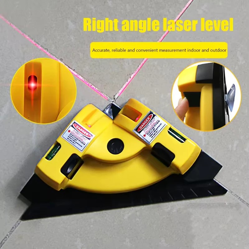 90 Degree Triangle Laser Level Tile Laying Tool Infrared Level Outdoor Marking Right Angle Ground