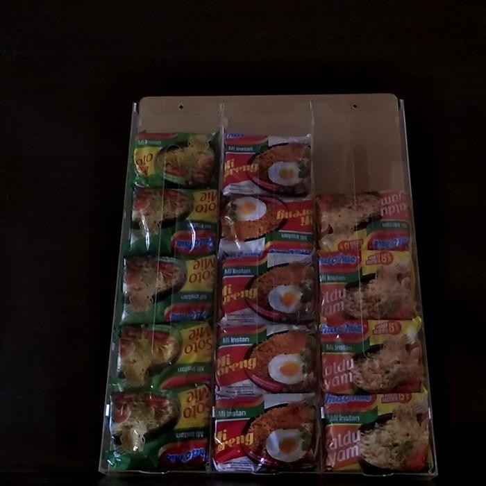 Display Temapat Mie/Akrilik Tempat Mie/Akrilik Box Indomie