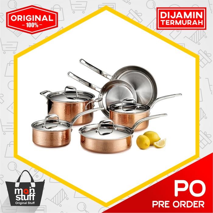 Lagostina Martellata Hammered Copper 18/10 Tri-Ply Stainless Steel