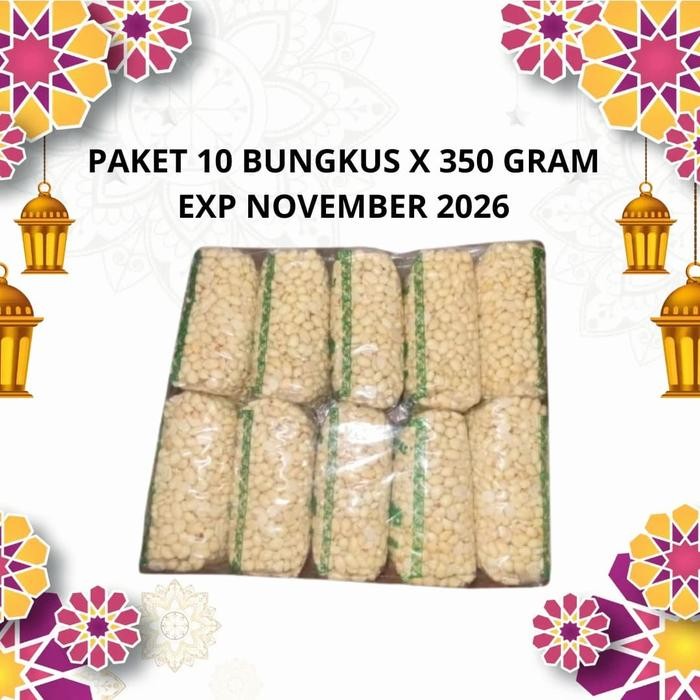 

Paket 10 Bungkus Kacang Kupas Tuban 350 Gram Exp November 2026
