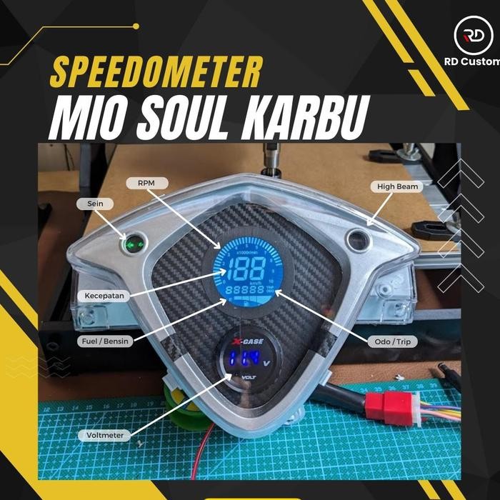 Speedometer Digital Yamaha Mio Soul Karbu PNP