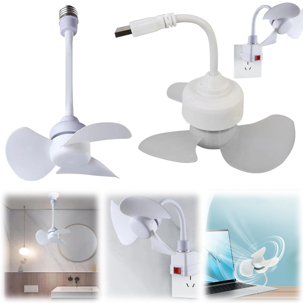 IMPORT Modern LED Ceiling Fan E27 Base/USB Chandelier Ceiling Fan Hose Extender Small Ceiling Fan