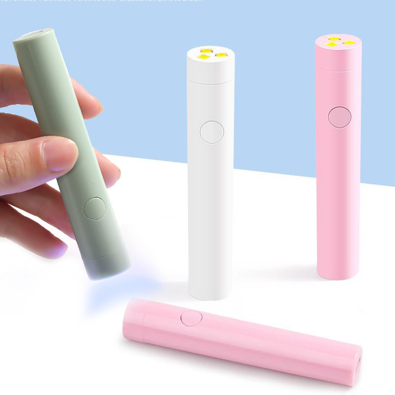 Cnhids Lampu UV Genggam untuk Kuku Gel Pengering Kuku Mini Lampu Kuku LED Portabel Mesin Manikur Cat